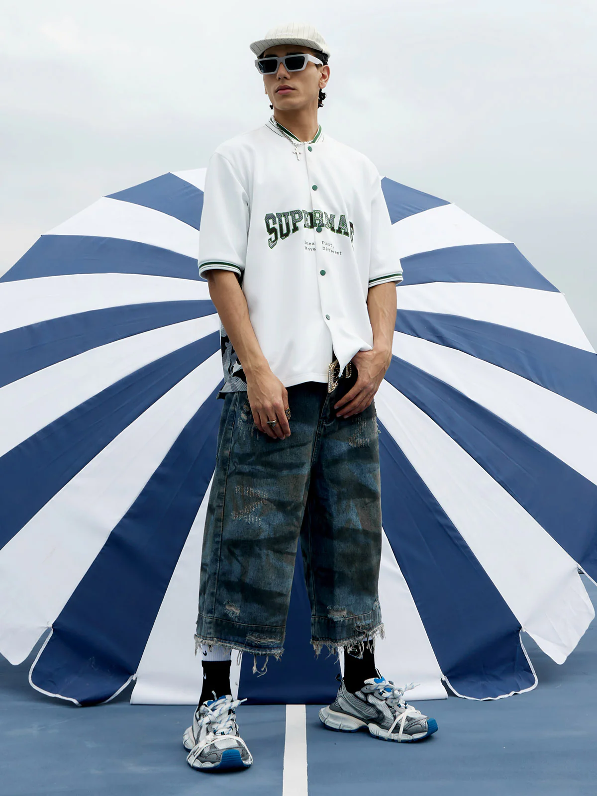 Original Camouflage Spliced Baseball T-Shirt - 2350