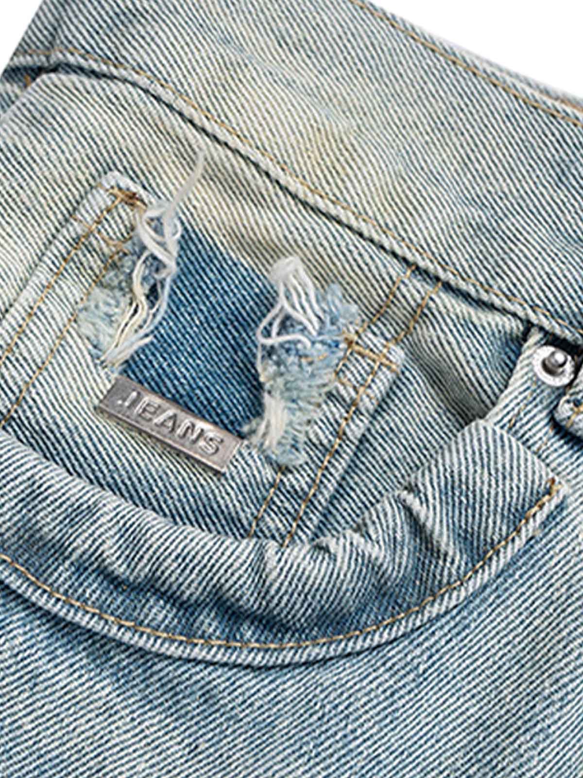 Ripped Distressed Baggy Flare Jeans