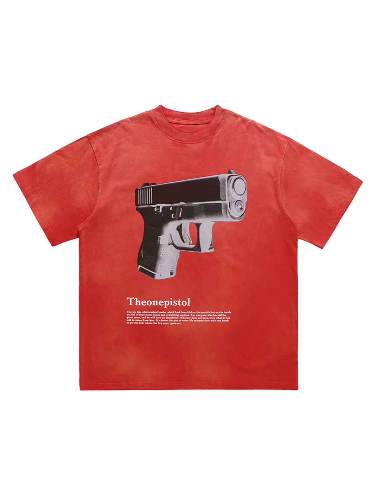 Graphic Gun Print T-Shirt - Bold Statement for Urban Style