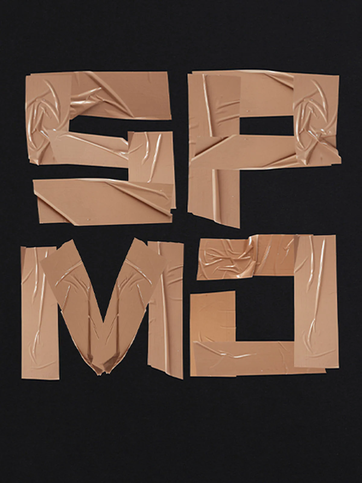 Original Tape Layered Letter Print T-shirt