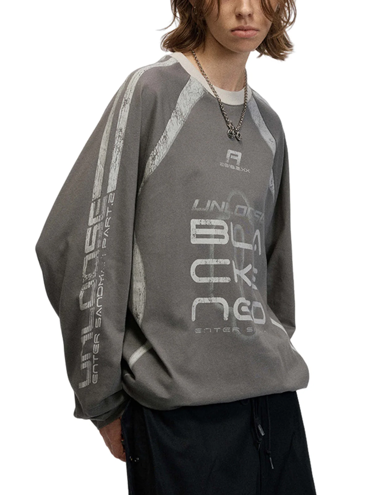 Retro Jersey  Oversized Long Sleeves T-Shirt