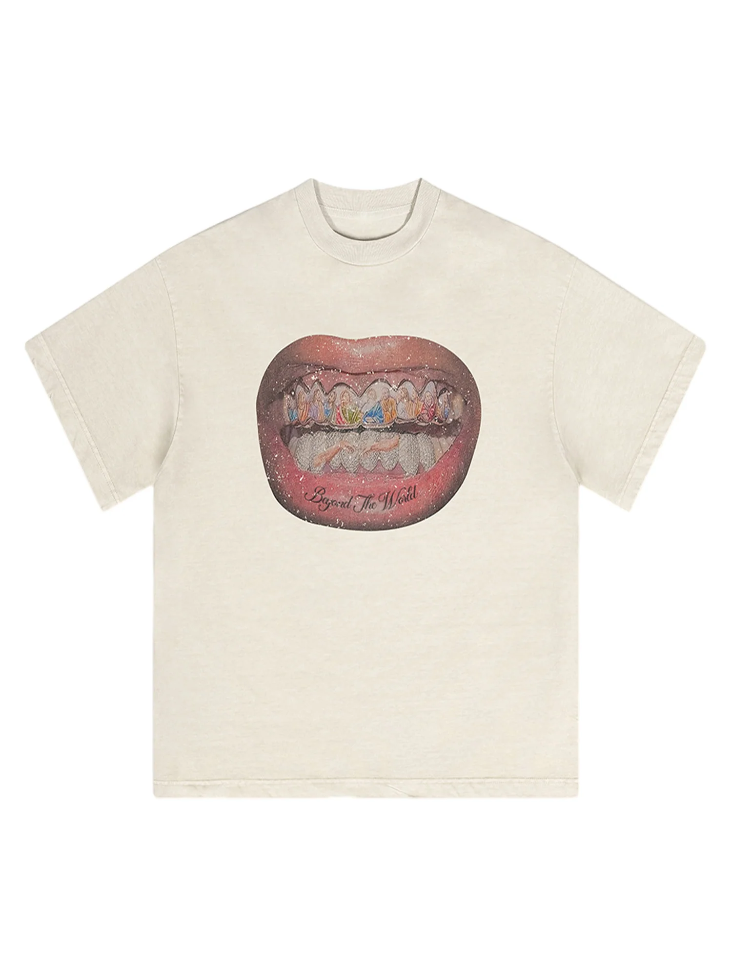 Full Diamond Tooth Pattern T-Shirt - 2258
