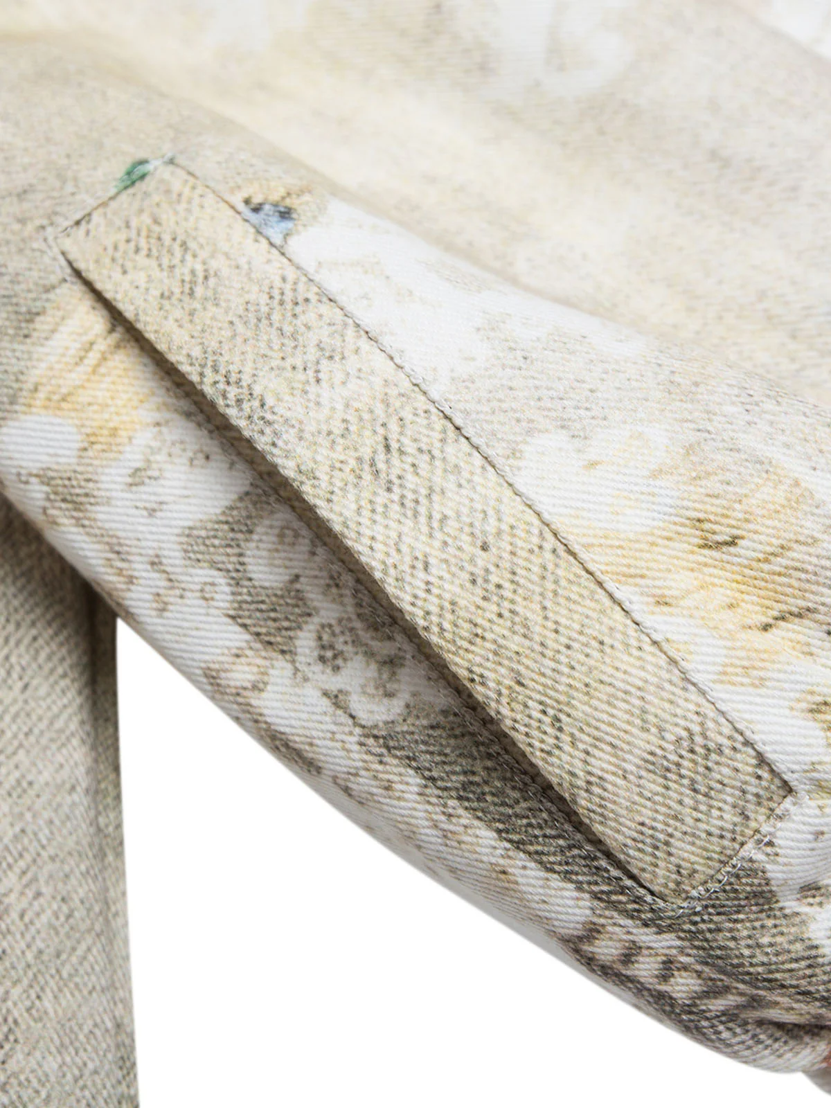 Distressed Graffiti Gradient Quilted Bomber Jacket - 2314