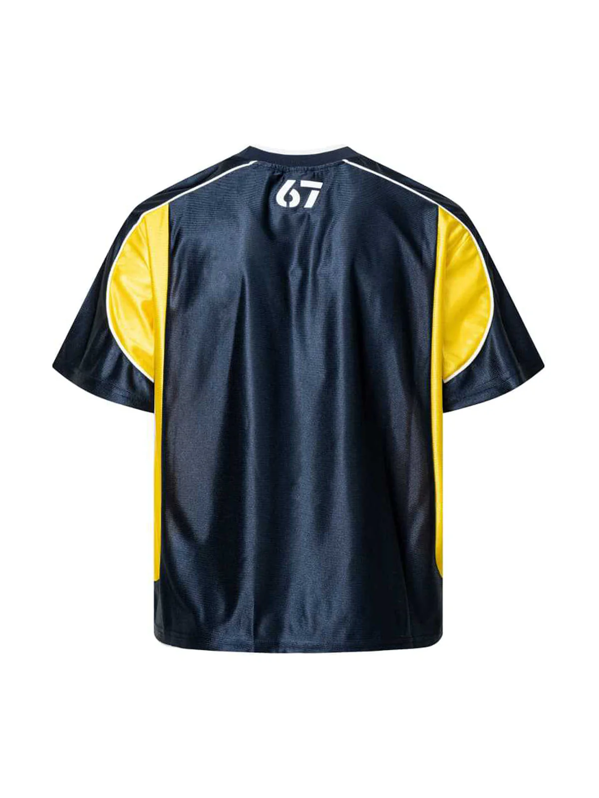 Contrast Stitching Letter Jersey T-shirt