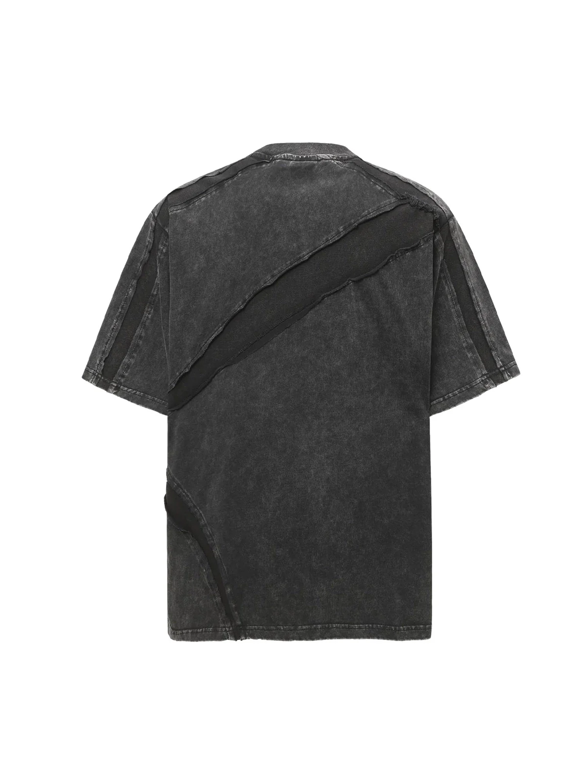 Washed Raw Edge Split Oversized T-Shirt