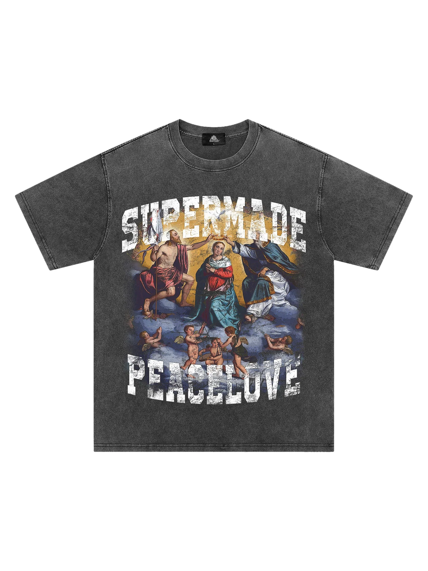 Thesupermade Renaissance Graphic Washed Vintage T-shirt - 2093