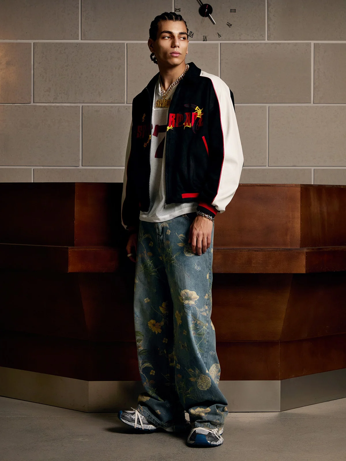 Original Embroidered Jersey Bomber Jacket - 2346