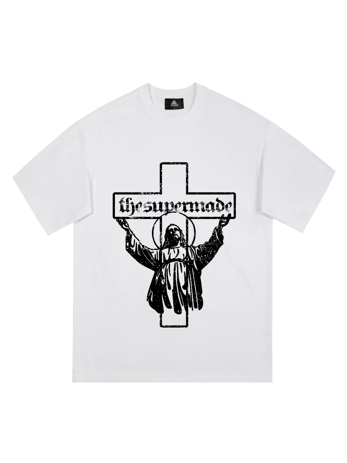 Original Distressed Cross Graphic T-Shirt