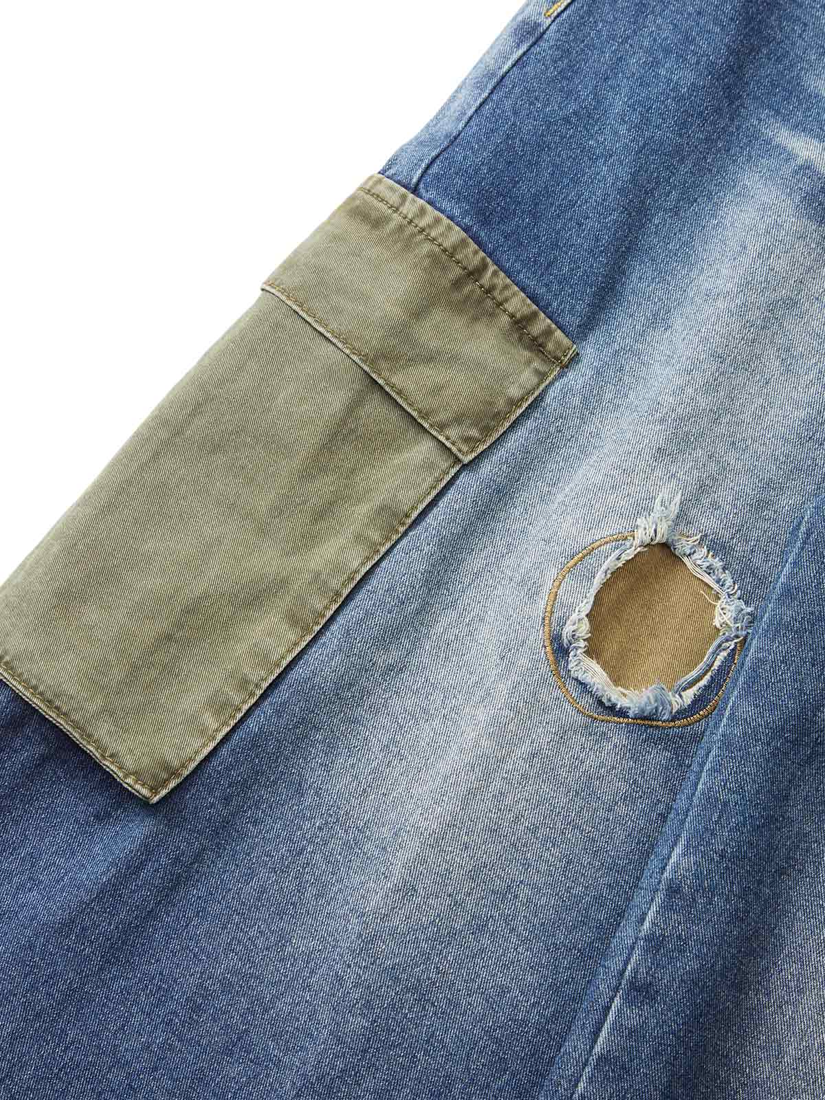 Thesupermade Homemade Large Pocket Cargo Jeans