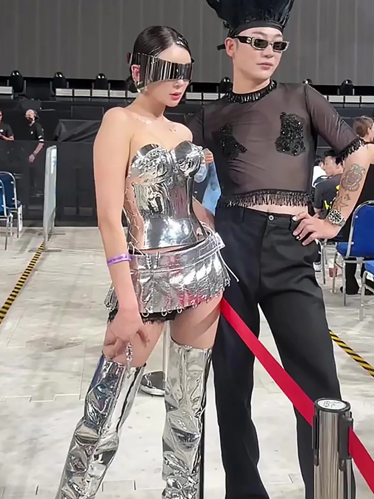 Punk Ear-Hook Integrated Sunglasses