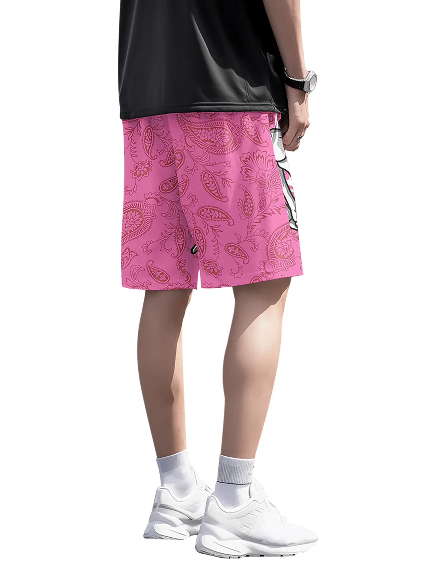 Thesupermade Skull Hand Print Hip-hop Shorts