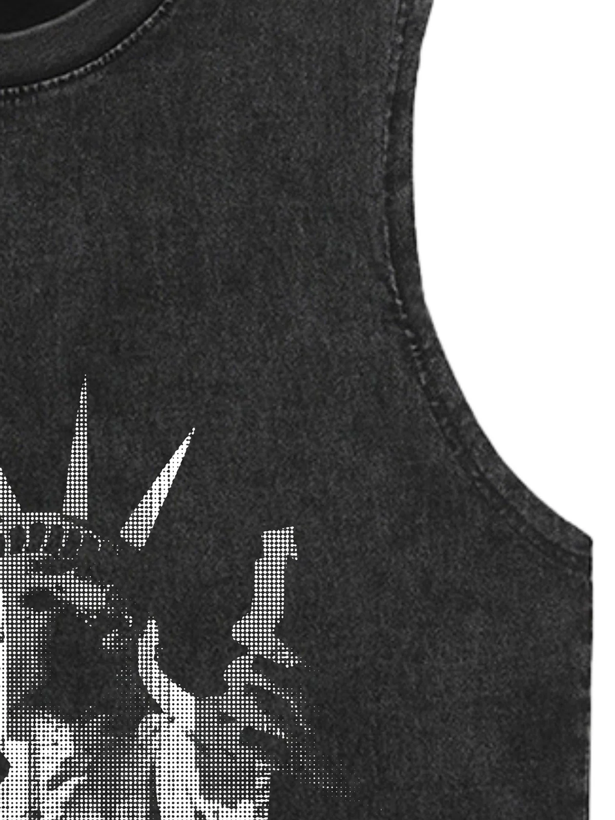 Original Stylish Graphic Tank Top  Sleeveless Denim Vest