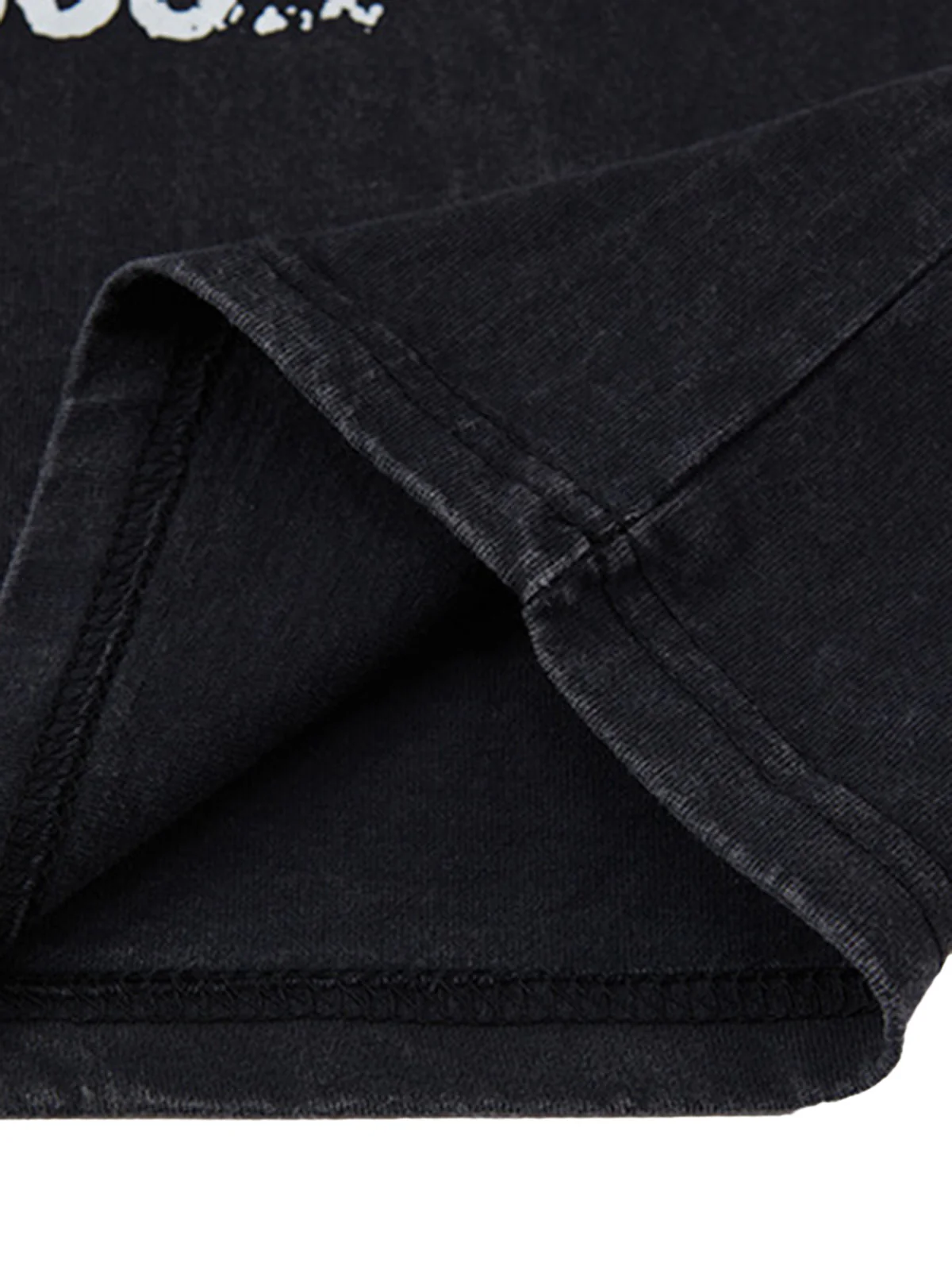 Retro Washed Letter Print Vest