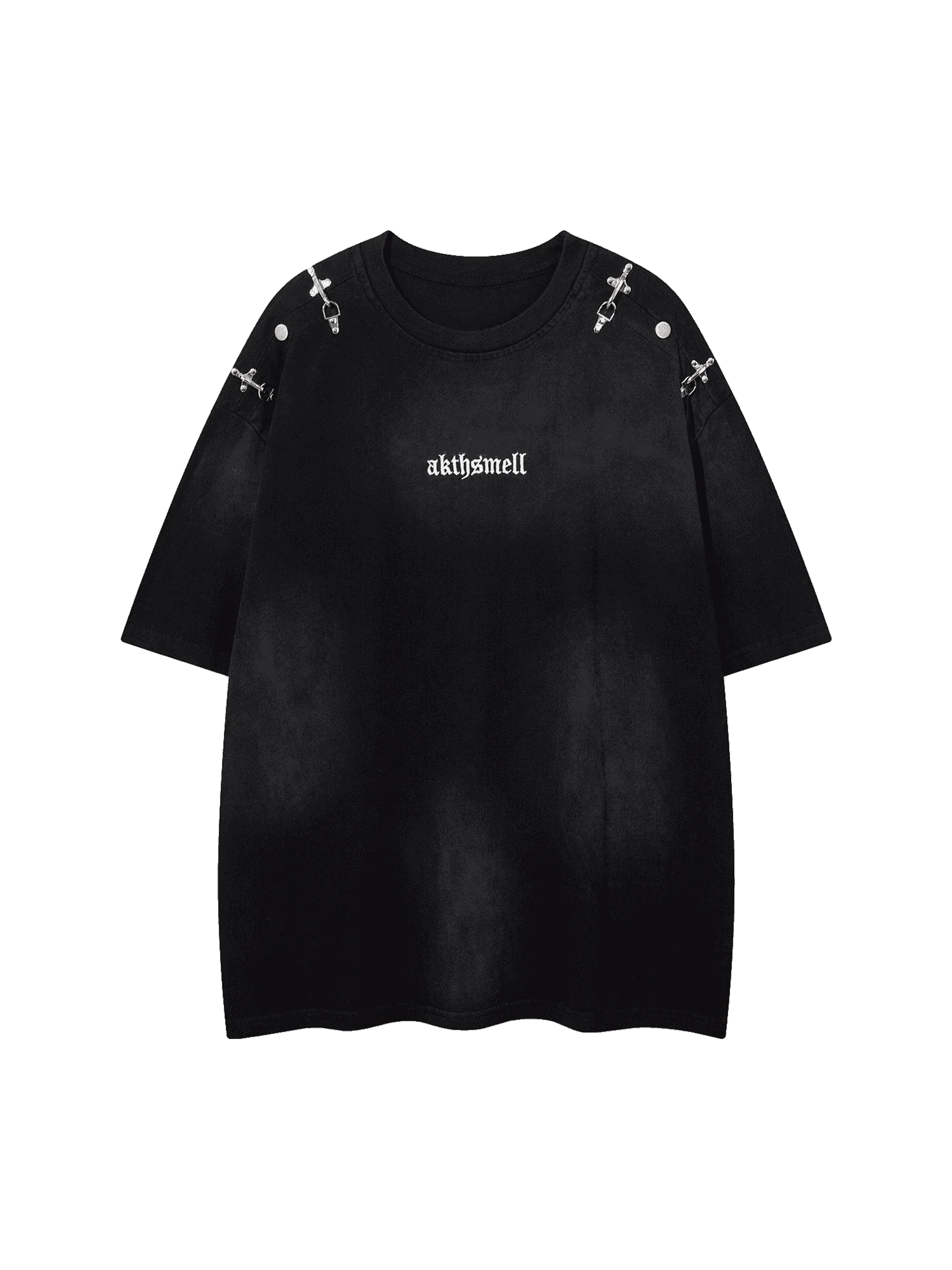 Thesupermade Washed Embroidered Street Rap T-Shirt - 2102