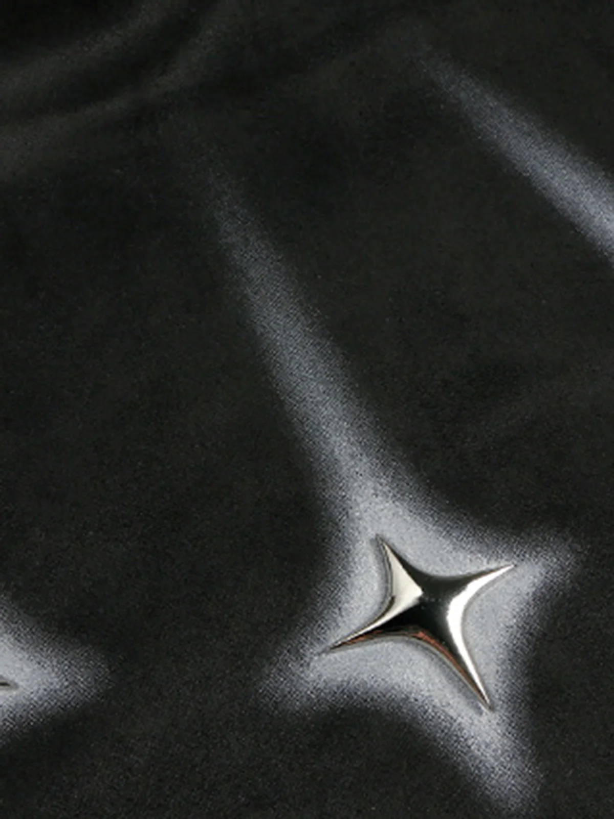 Thesupermade Metal Button Multi Zipper Suede Fleece Sweatshirt