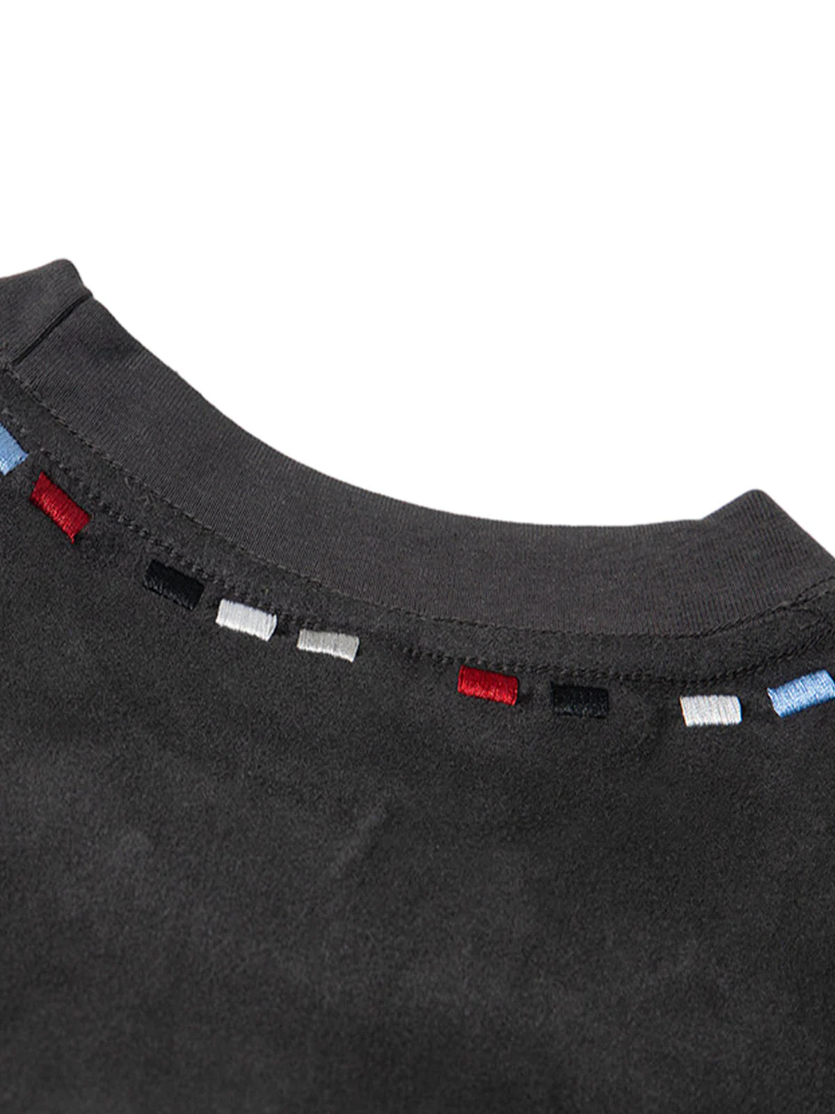 Embroidered Neckline Oversized T-Shirt