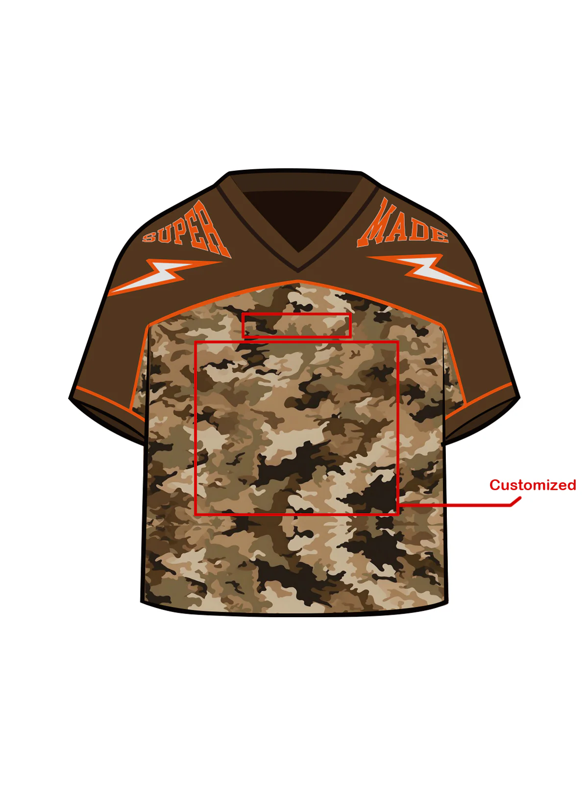 Original Camouflage Football Jersey T-Shirt - 2401