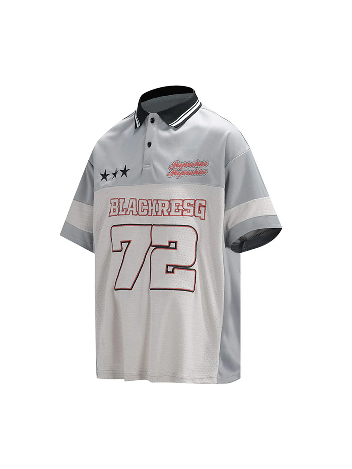 Retro Sports Jersey Polo Shirt