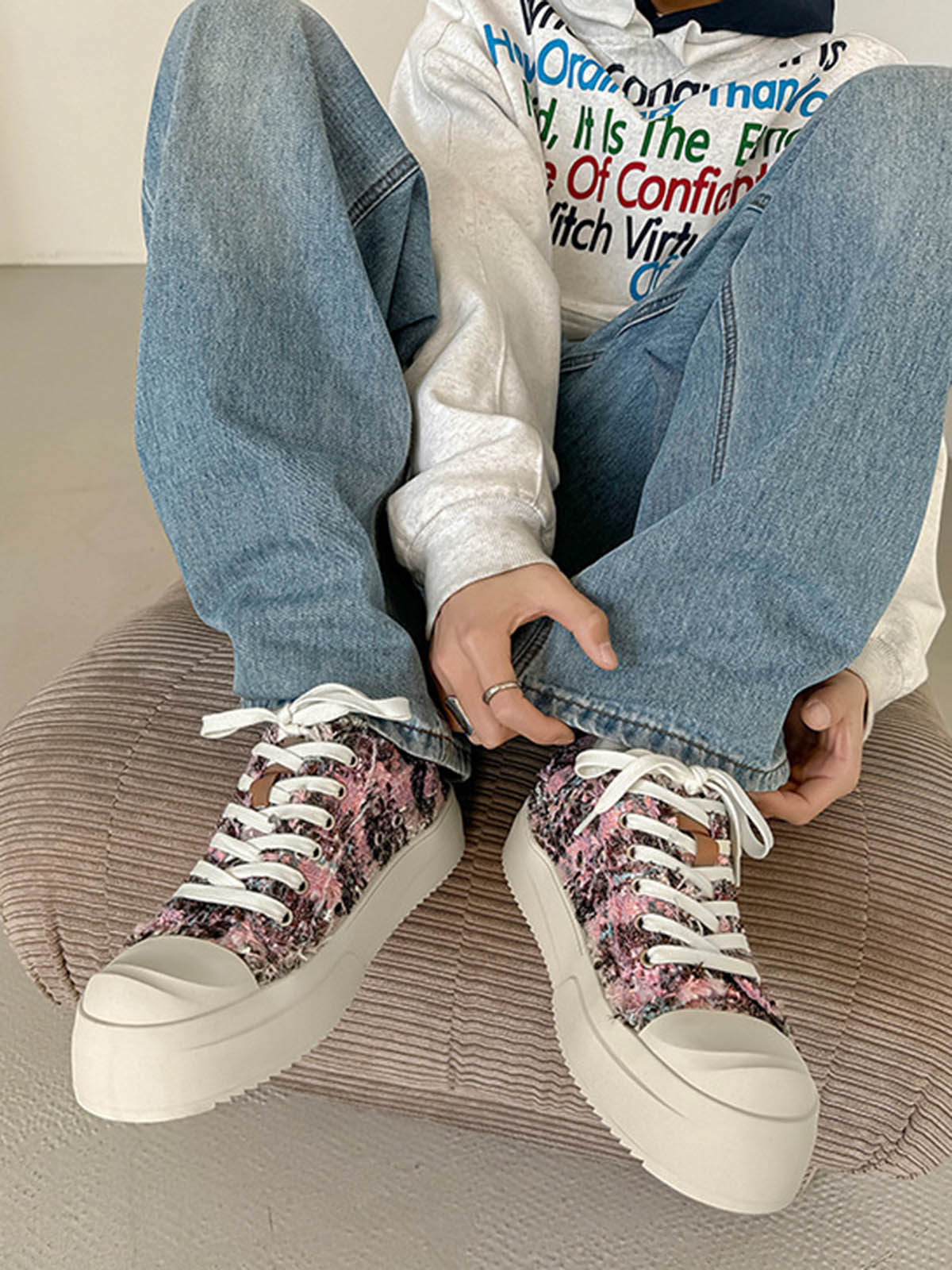 Retro Canvas Irregular Sneakers