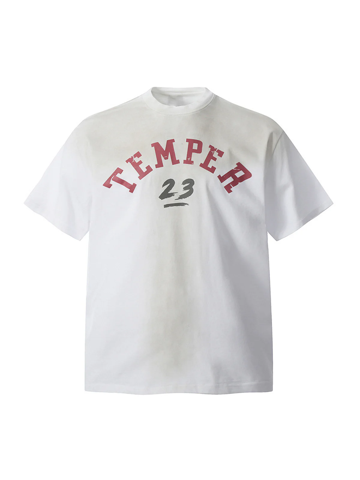 Street Distressed Tie-dye Letter Print T-shirt