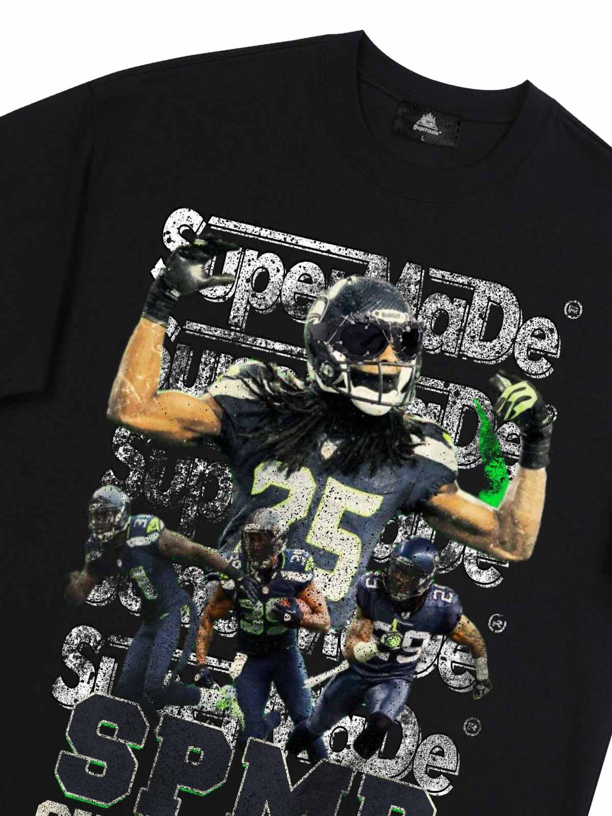 Super Bowl Football Print T-shirt - 2309