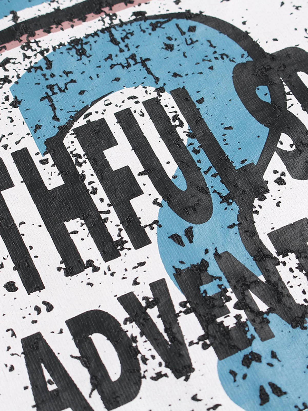 Letter Graphic Crew-Neck T-Shirt