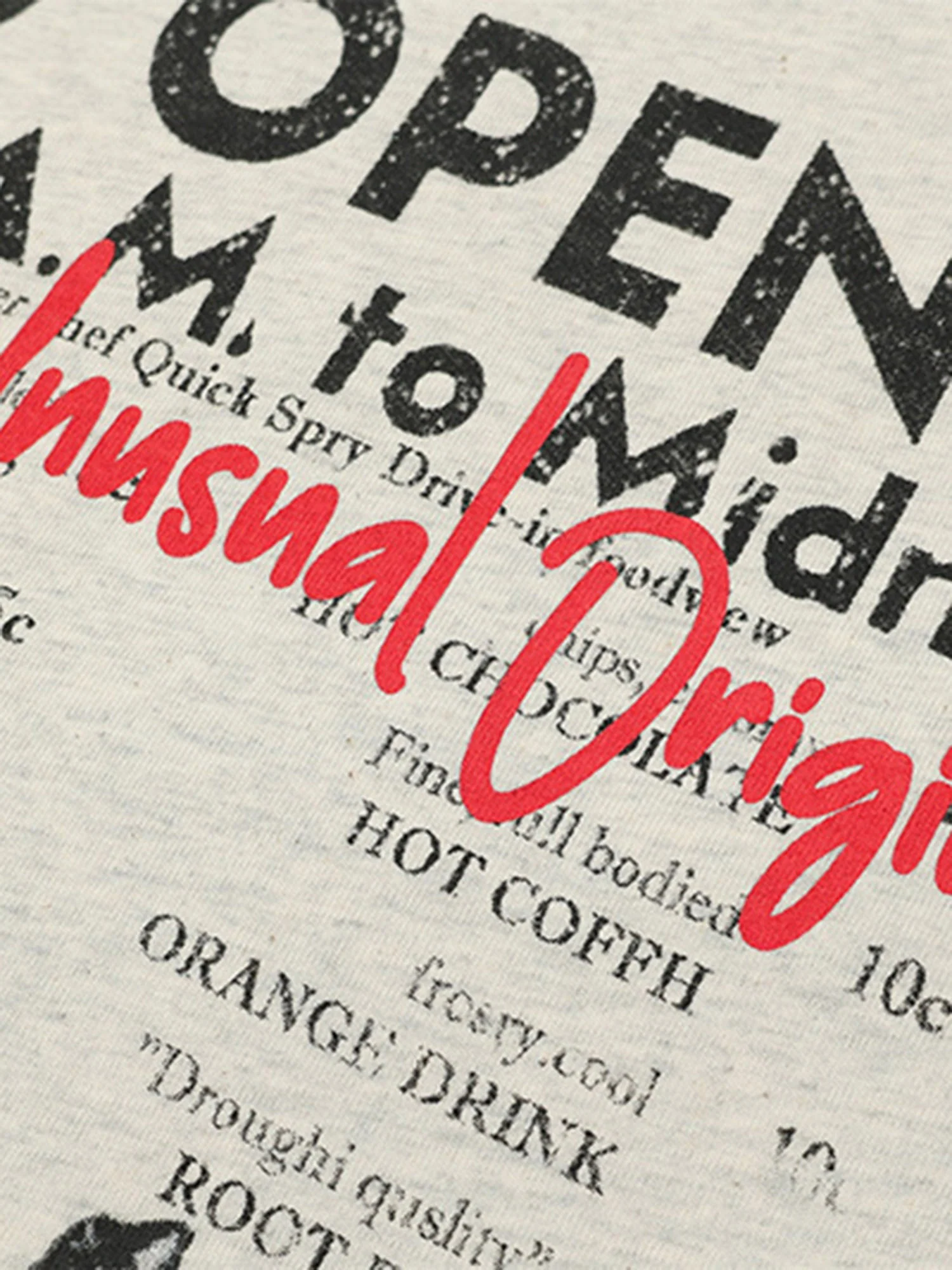 Retro Hip-hop Black And White Sticker T-shirt