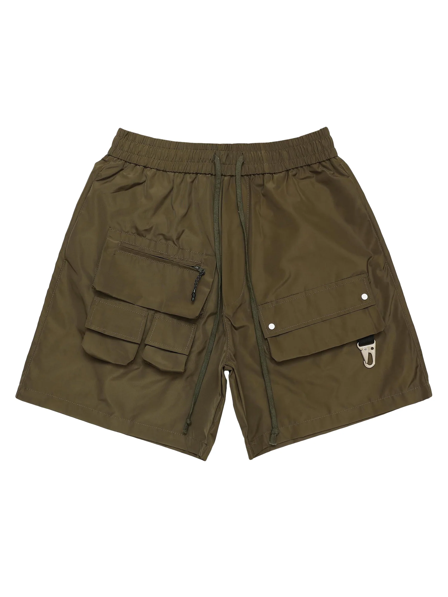 Street Patchwork Personalized Multi-pocket Shorts