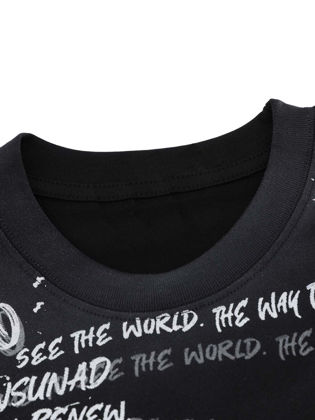 Graffiti Letter Print Oversized T-Shirt