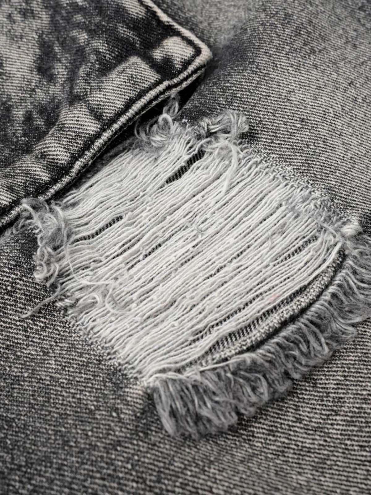 Distressed Cargo Denim Shorts - 2378