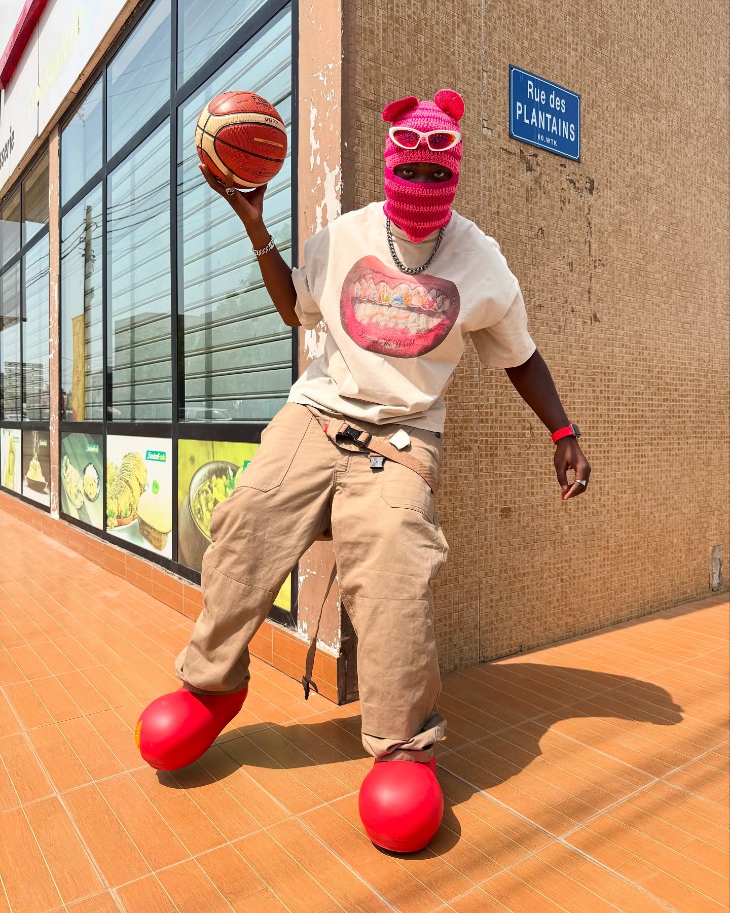 Full Diamond Tooth Pattern T-Shirt - 2258