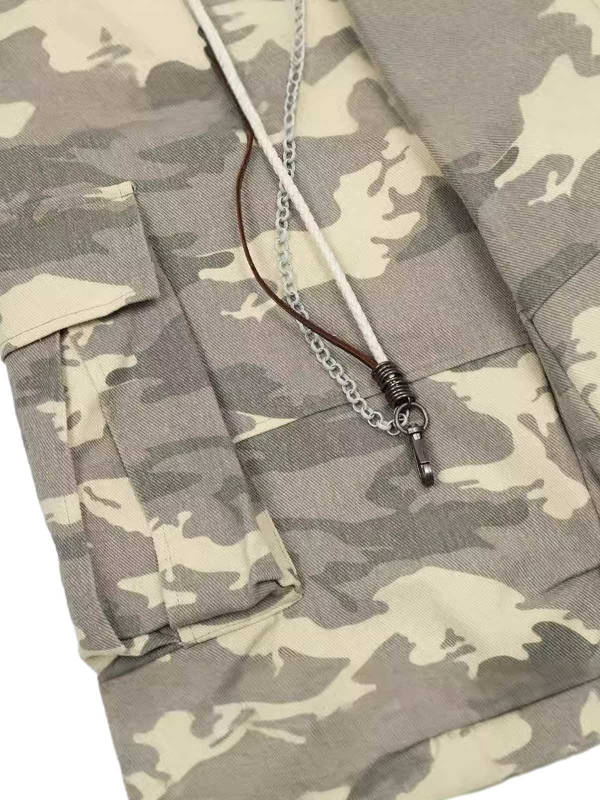 Thesupermade Camouflage Multi Pocket Cargo Pants