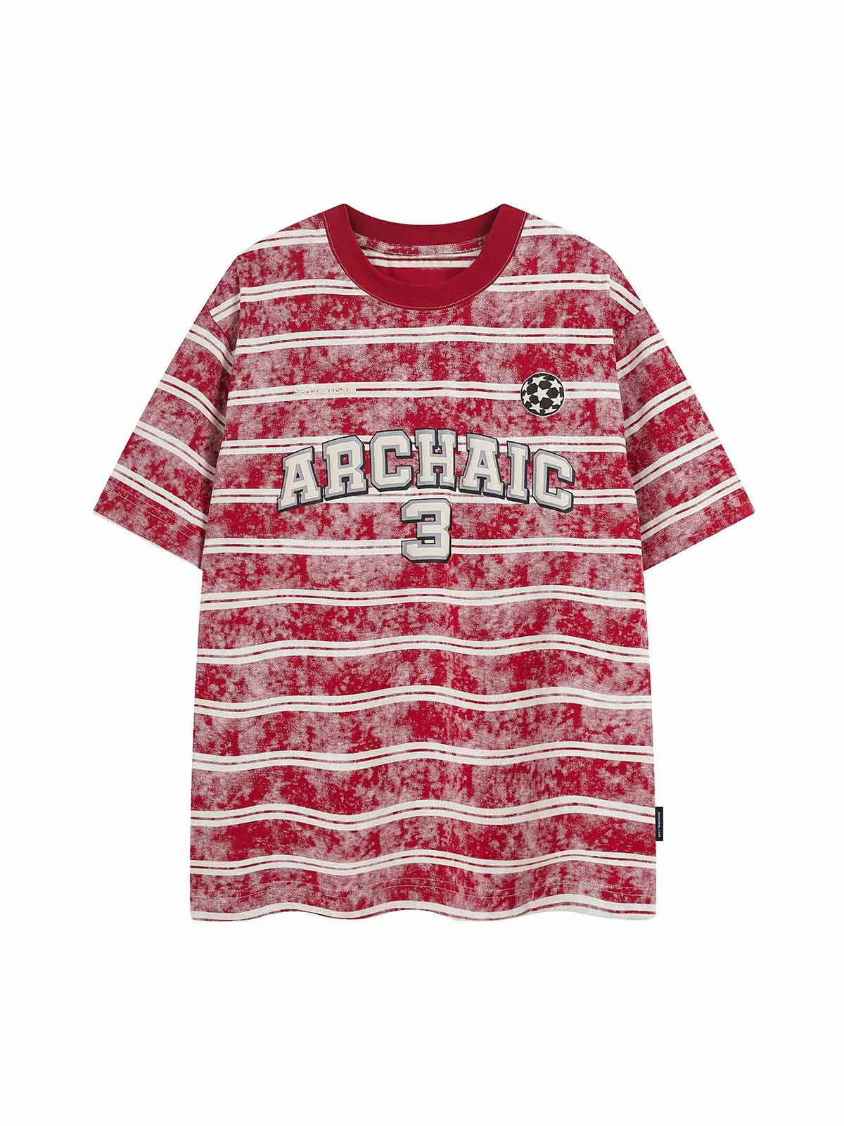 Graphic Lettering Striped Oversized T-Shirt