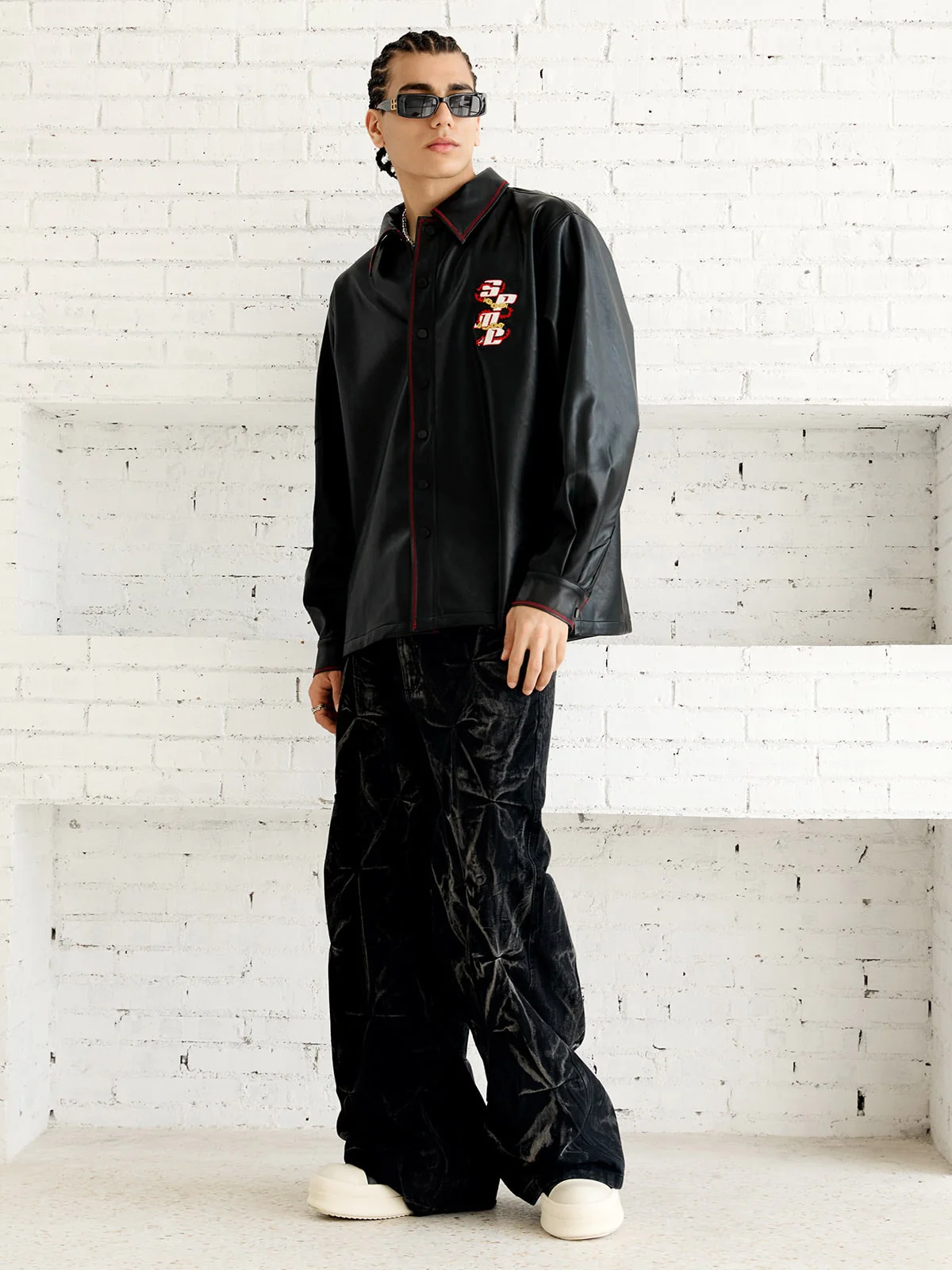 Original Embroidered Leather Shirt