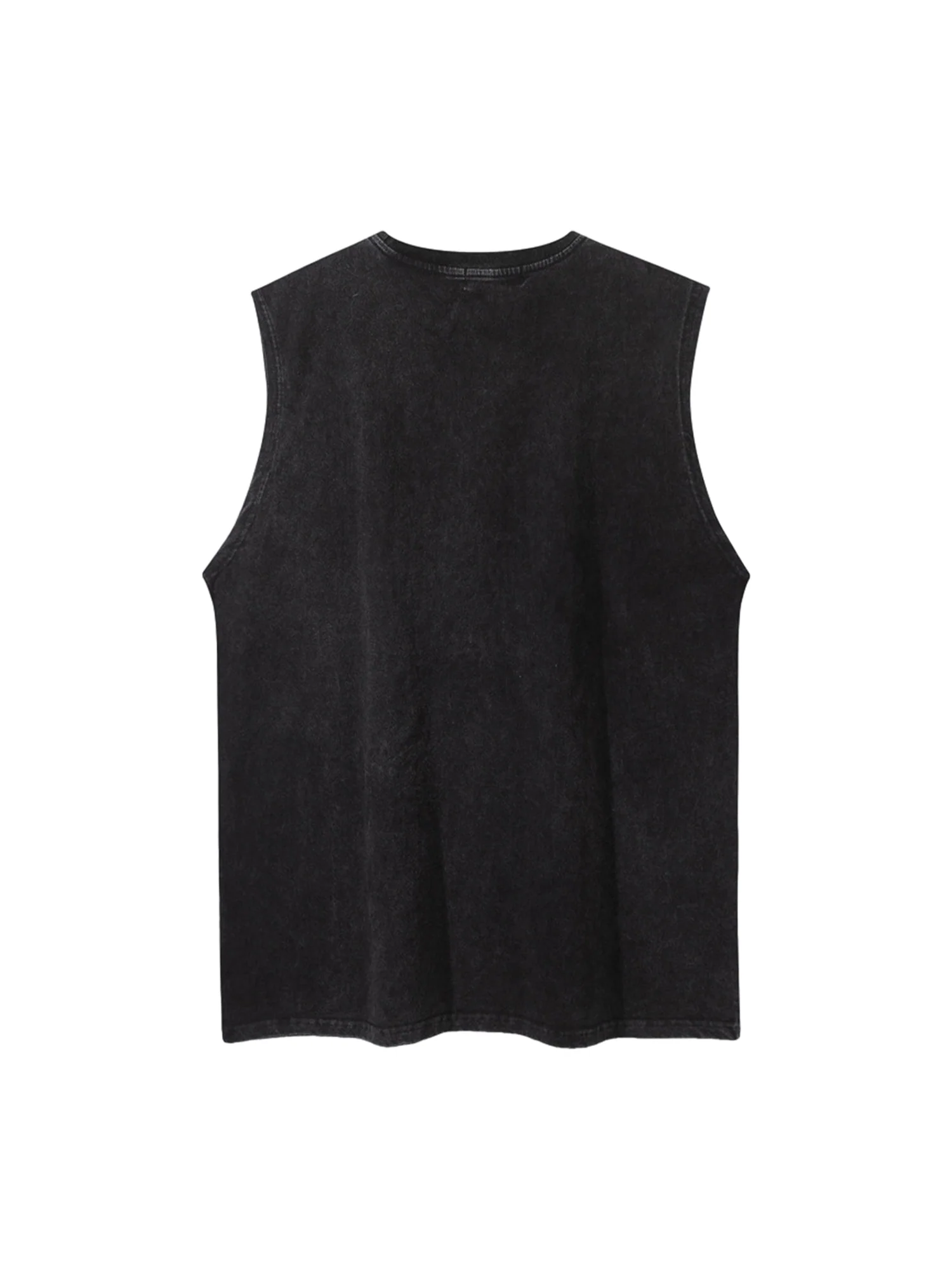 Thesupermade Retro Distressed Character Print Street Rap Vest