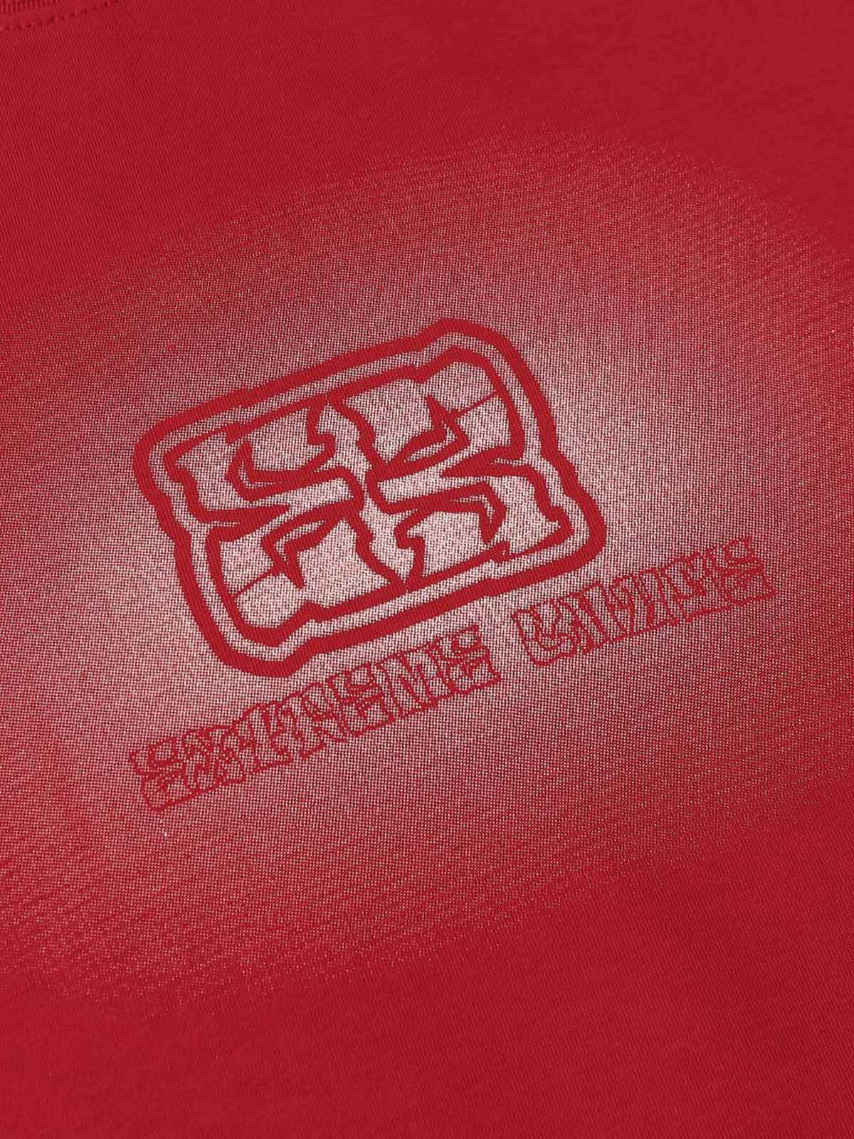 Washed  Patch Embroidery T-shirt