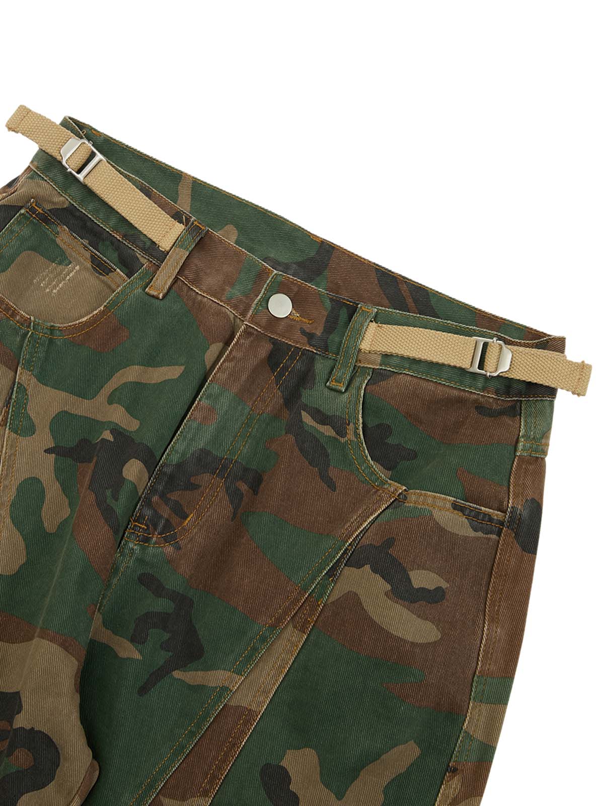 Thesupermade Camouflage Structured Pleated Pants - 2251