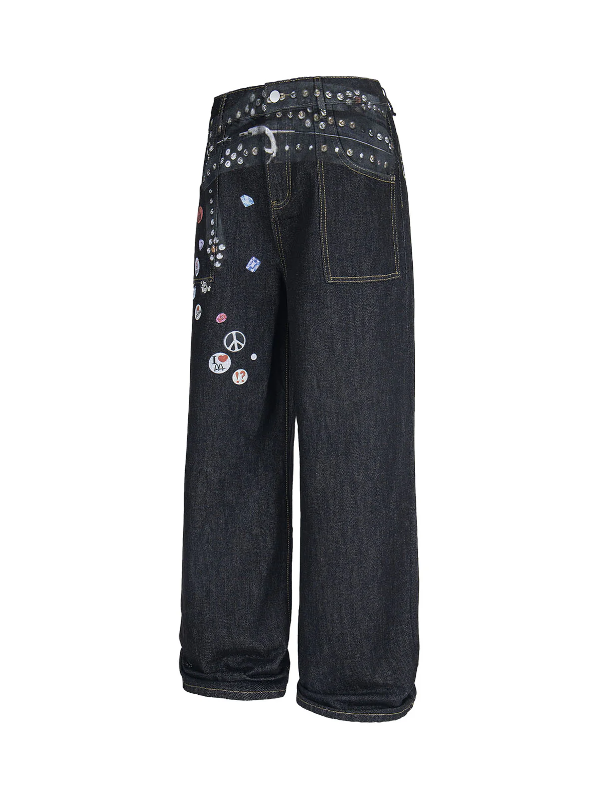 Print RO Style Baggy Jeans