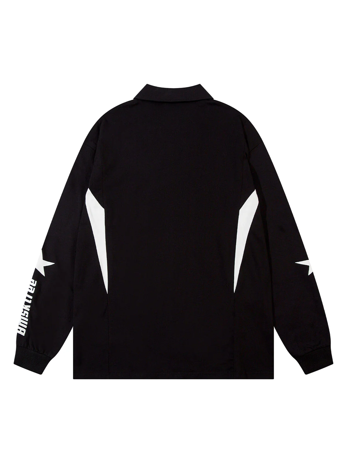 Thesupermade Star Contrast Color Long Sleeve Quarter Zipper Shirt