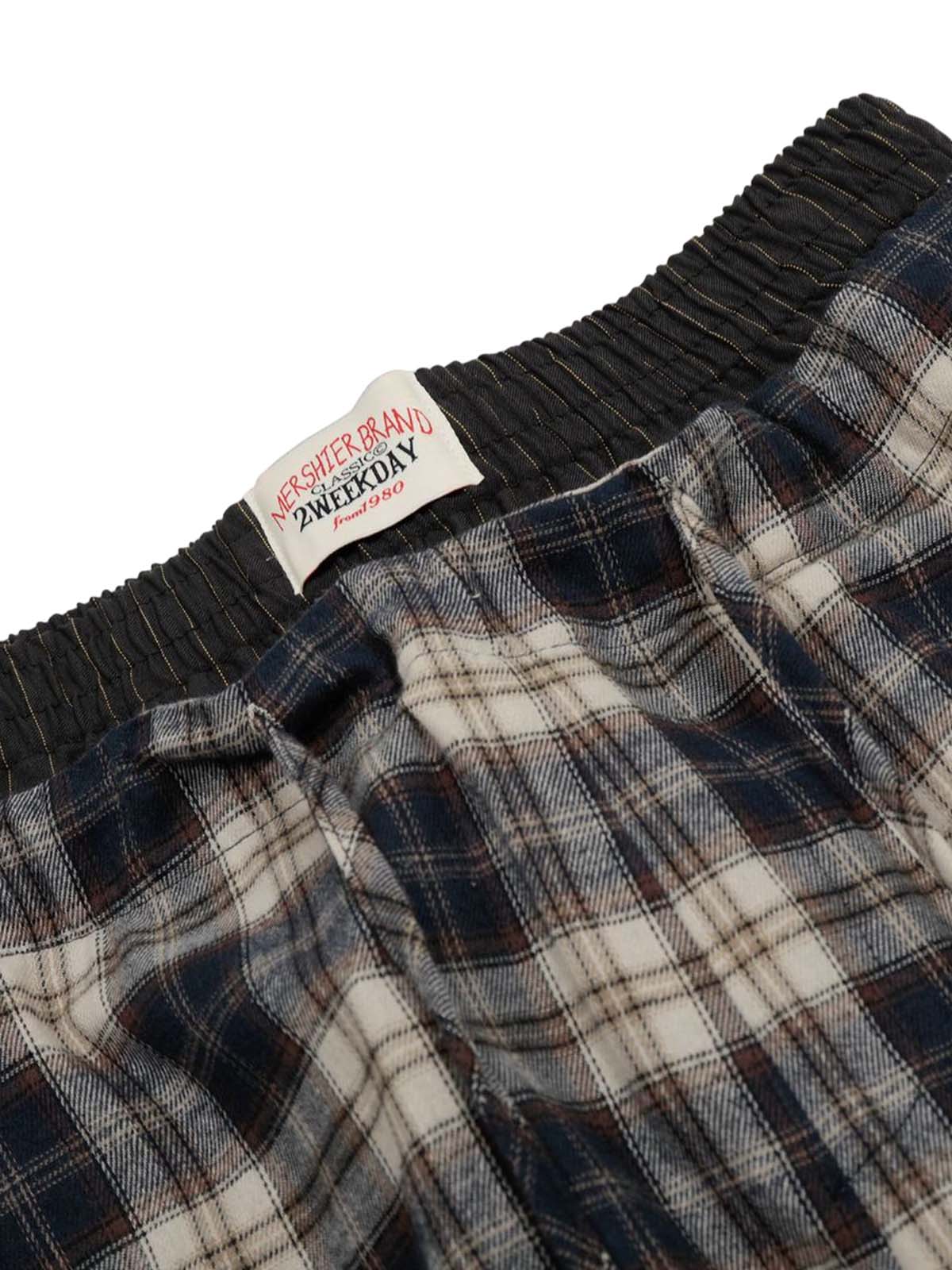 Plaid Patterned Drawstring Pants