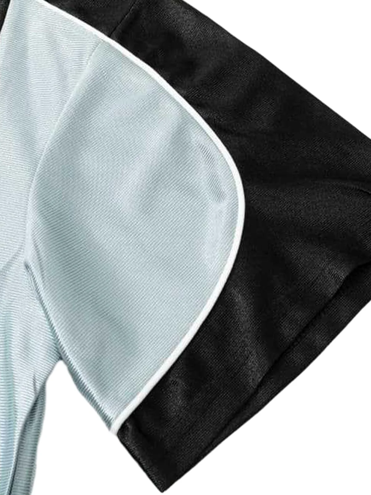 Contrast Stitching Letter Jersey T-shirt