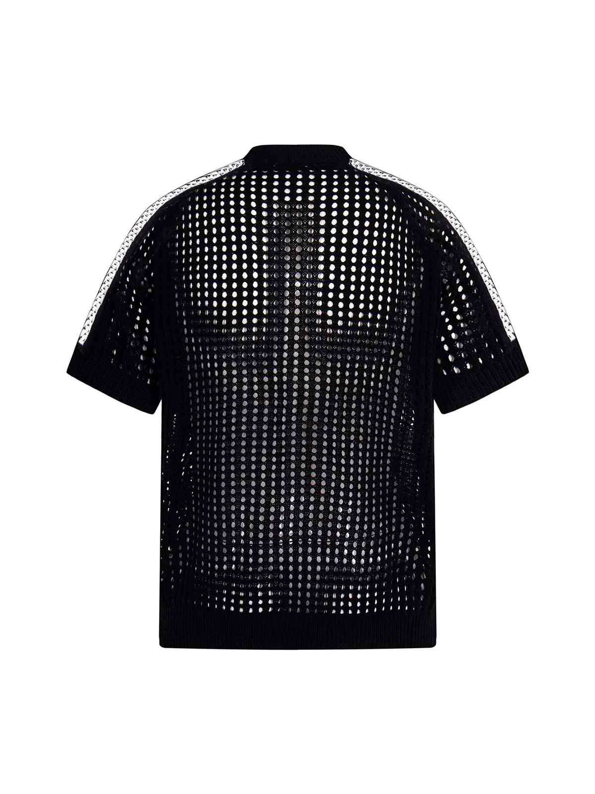 Mesh Zip-Up Sports Jersey Short Sleeve Shirt