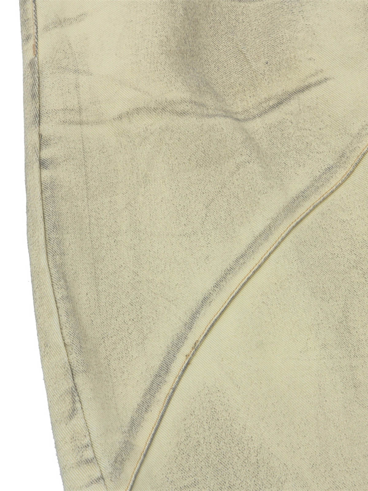 Washed Distressed Detachable Scarf Barrel Jeans