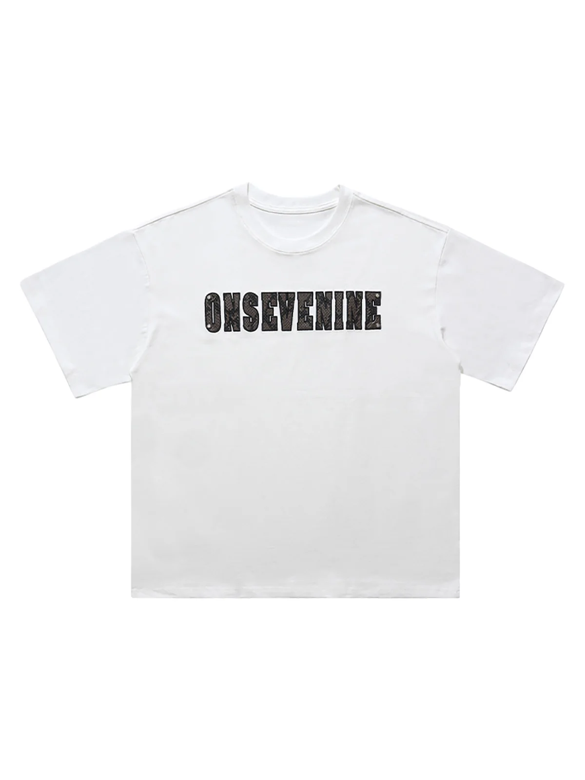 Camouflage Letter Short Sleeve T-Shirt