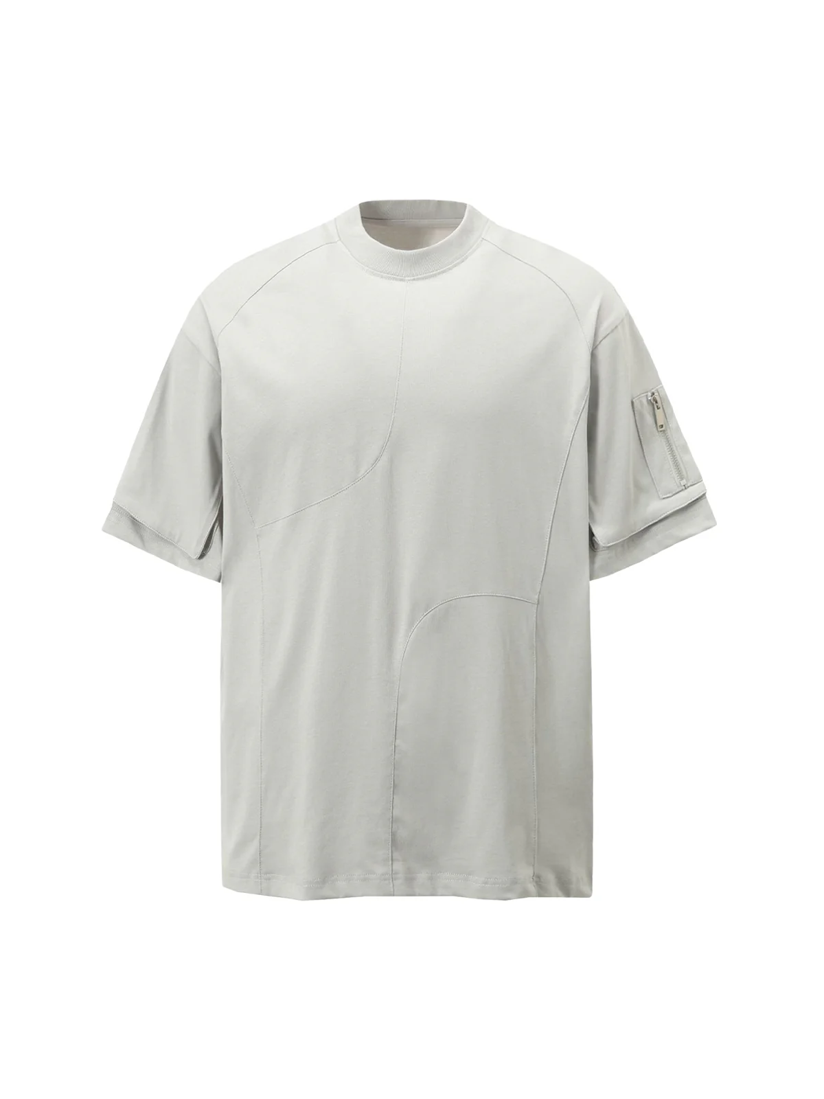 Retro Washed Deconstruction Functional Pocket T-shirt
