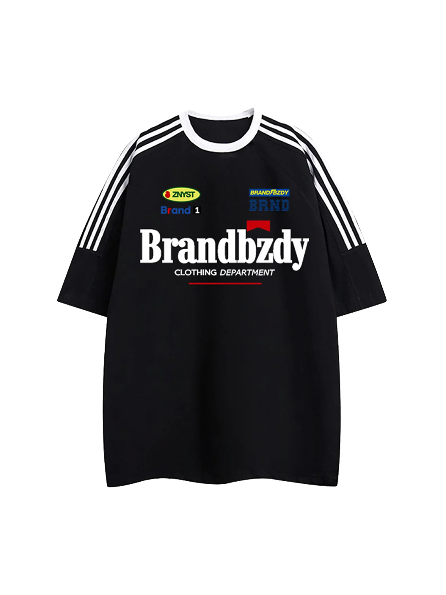 High Street Retro Badge Jersey T-shirt - 2084