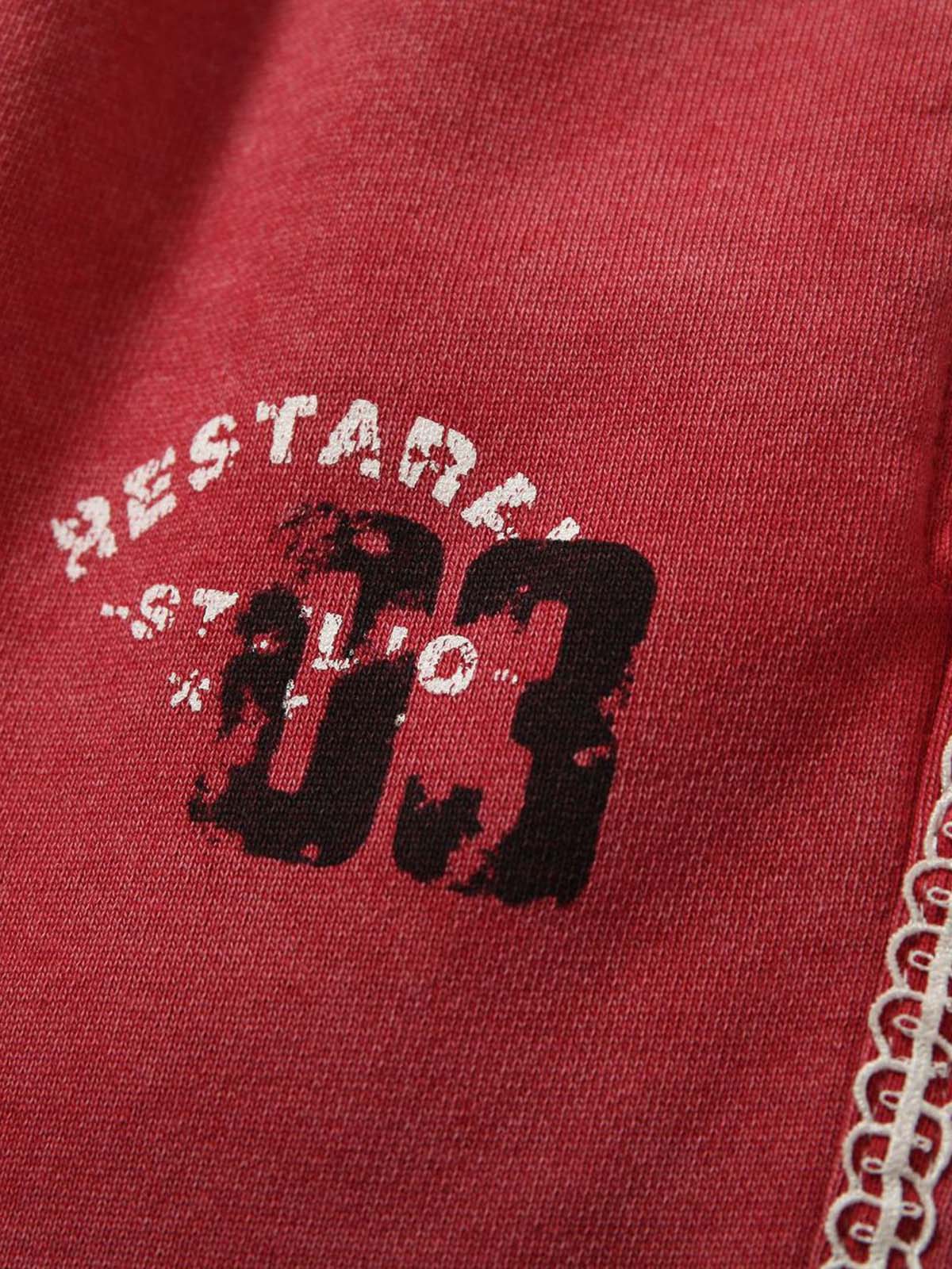 Distressed Ripped Red Culotte Jorts