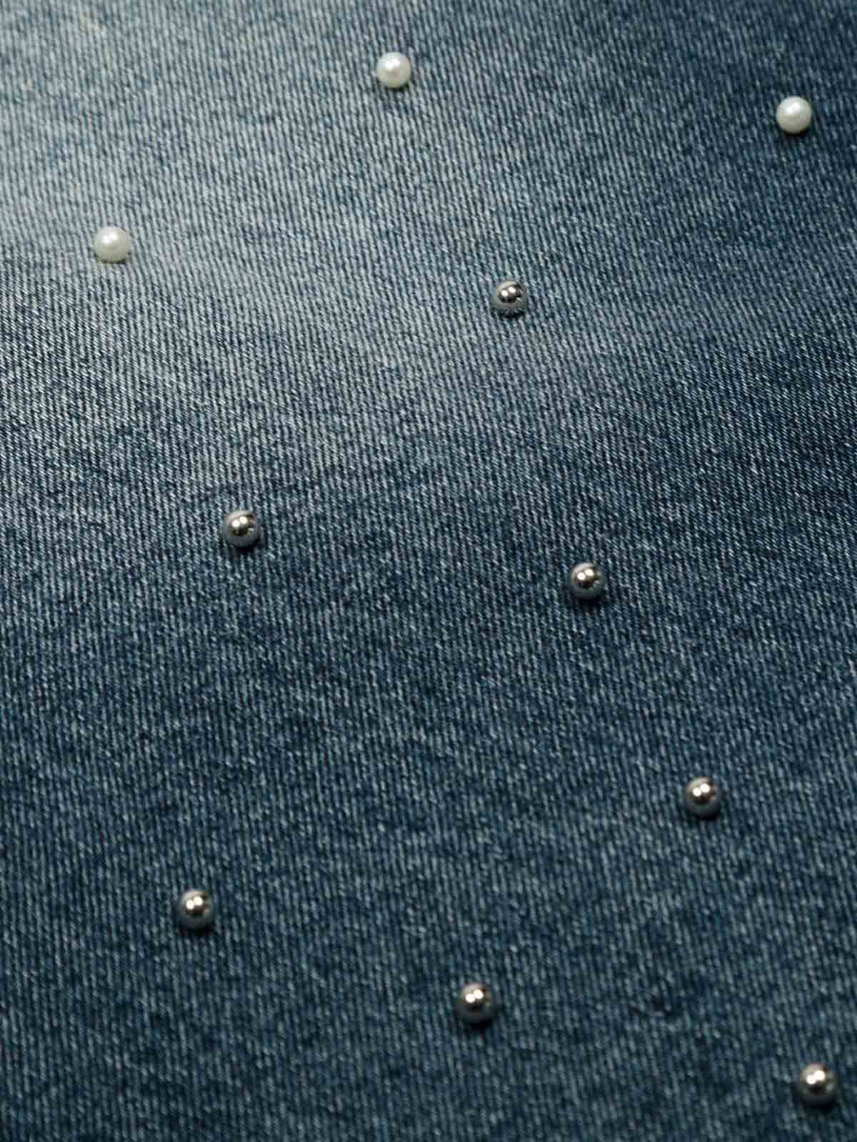 Washed Studded Denim Jorts