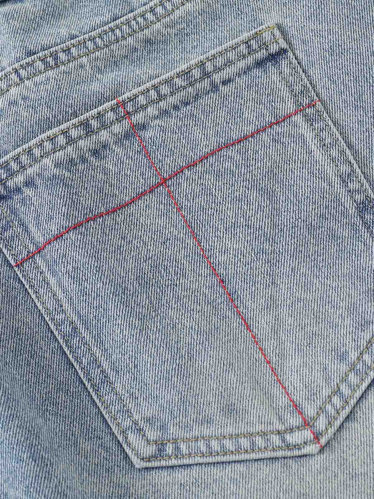 Distressed Tie-Dye Denim Jorts