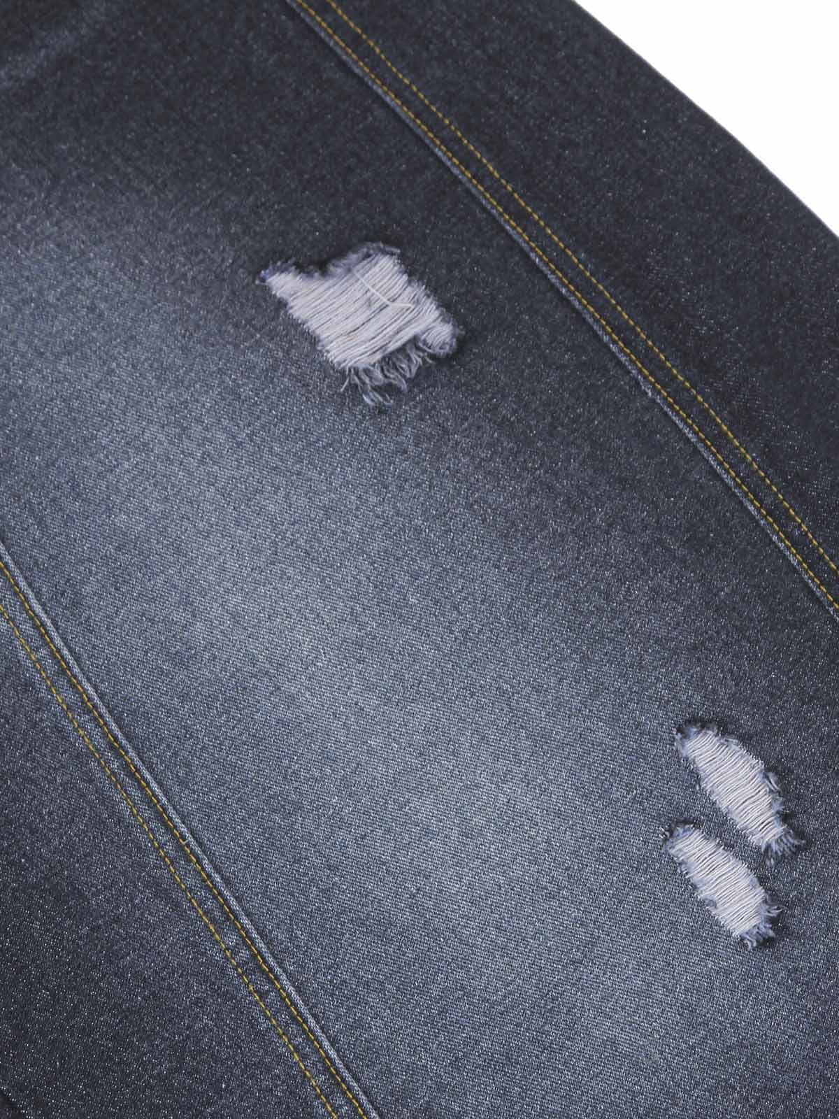 Washed Ripped Embroidered Barrel Jeans